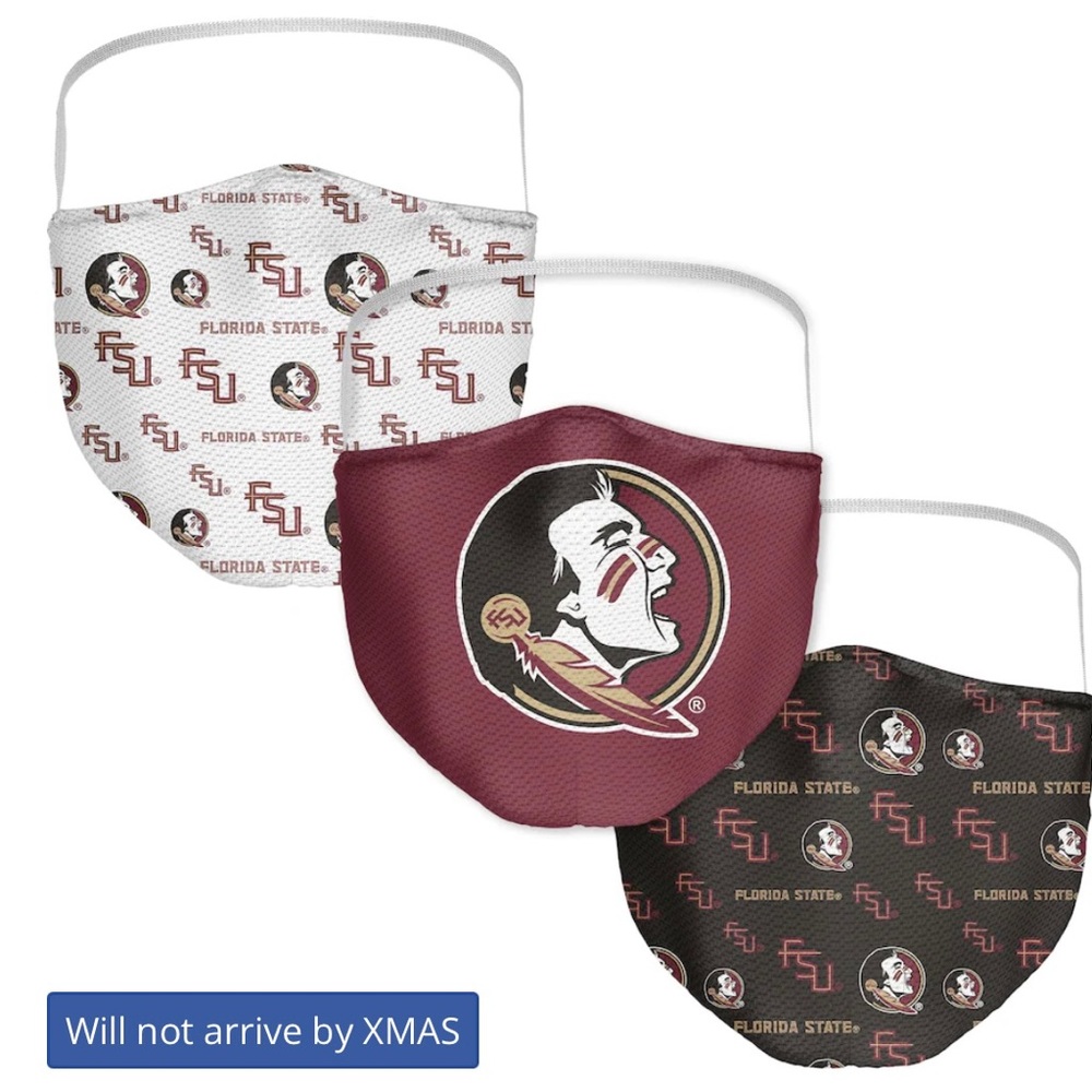 Florida State Seminoles facemasks set of three NCAA fanatics